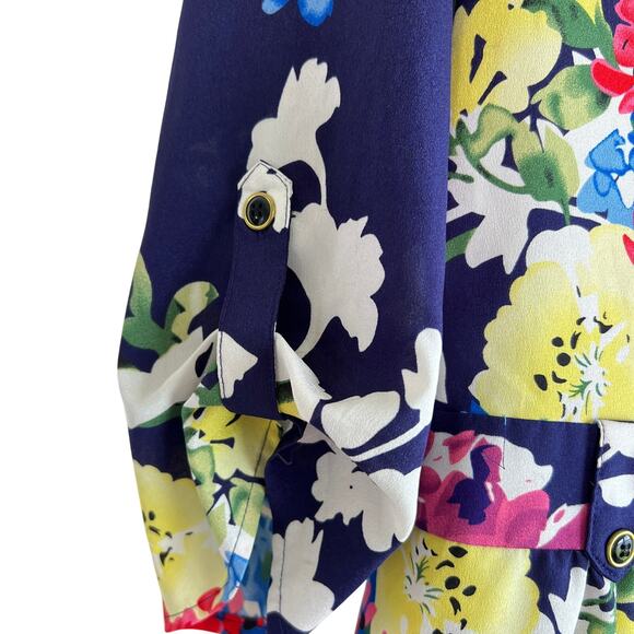 Yumi Kim Womens Liz Romper Blue Spring Bouquet Print Size L Cottage Fairy Boho - Picture 5 of 9